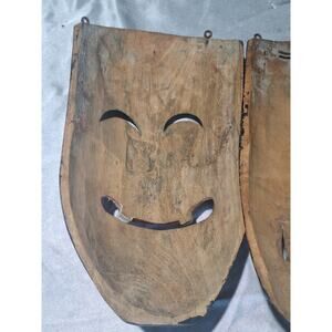 Mid Mask Handmade | Art | Vintage Mexican Folk Art Jeweled Carved Wood Wall ...